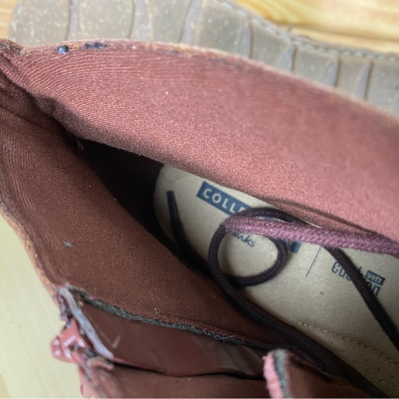 Clarks Tamitha Key Brown Leather/Suede Chukka Ankle Boots Booties Women's 9.5 US - Picture 4 of 10